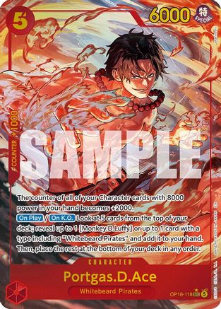 Image of Portgas.D.Ace (118) (Alternate Art) (OP16-118) - The Time of Battle Foil