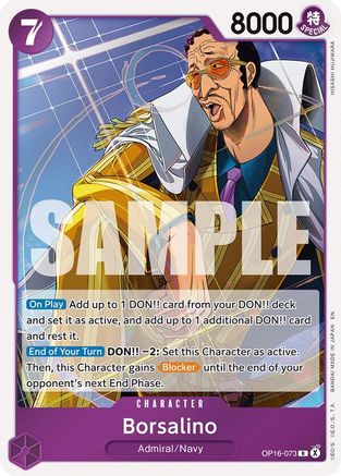 Image of Borsalino (OP16-073) - The Time of Battle Foil