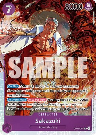Image of Sakazuki (OP16-065) - The Time of Battle Foil