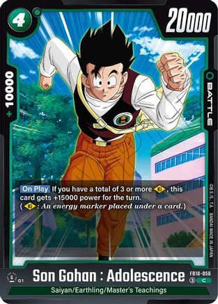 Image of Son Gohan : Adolescence (FB10-056) - Cross Force