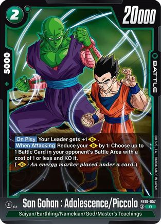 Image of Son Gohan : Adolescence/Piccolo (FB10-057) - Cross Force Holofoil