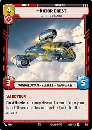 Image of Razor Crest - Outfitted Armament (2/2) - Event Exclusive Promos Foil
