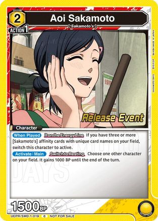 Image of Aoi Sakamoto (019) (UE19BT/SMD-1-019) - UE19BT SAKAMOTO DAYS Release Event Cards