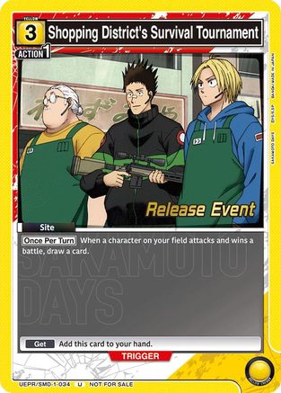 Image of Shopping District's Survival Tournament (UE19BT/SMD-1-034) - UE19BT SAKAMOTO DAYS Release Event Cards