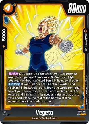 Image of Vegeta - FB10-090 (FB10-090) - Cross Force Holofoil