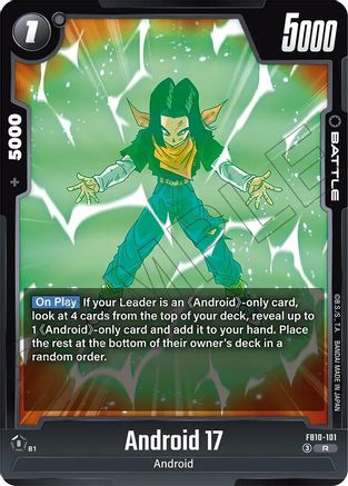Image of Android 17 - FB10-101 (FB10-101) - Cross Force Holofoil