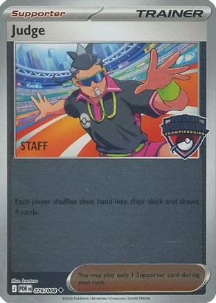 Image of Judge (Regional Championships) [Staff] 076/088  - Reverse Holofoil League & Championship Cards - Uncommon