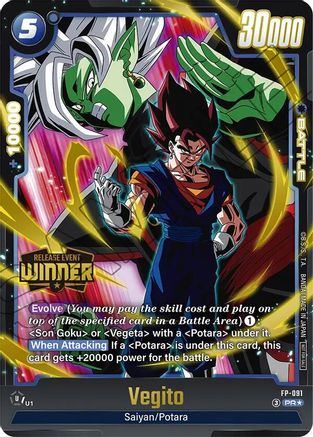 Image of Vegito - FP-091 (Release Event Winner) (FP-091) - Fusion World Promotion Cards and Packs Holofoil