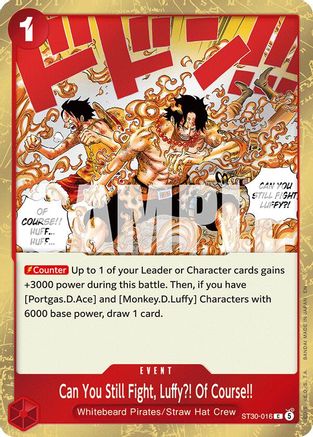 Image of Can You Still Fight, Luffy?! Of Course!! (ST30-016) - Starter Deck EX: Luffy & Ace Foil
