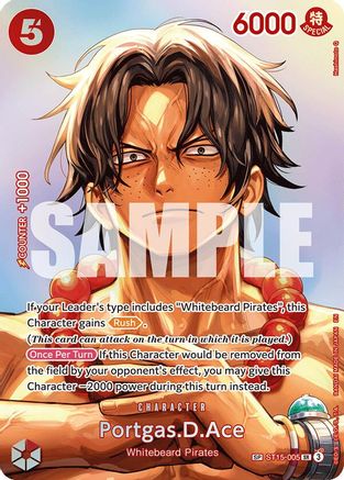 Image of Portgas.D.Ace (SP) (ST15-005) - The Time of Battle Foil