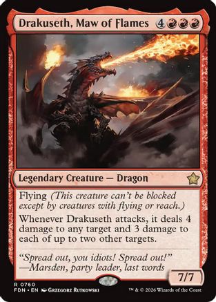 Image of Drakuseth, Maw of Flames (0760) (FDN-760) - Foundations