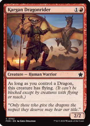 Image of Kargan Dragonrider (0762) (FDN-762) - Foundations