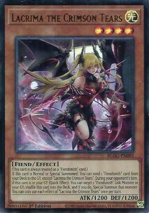 Image of Lacrima the Crimson Tears (BLGG-EN081) - Battles of Legend: Glorious Gallery 1st Edition