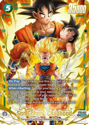 Image of Son Gohan : Childhood - FB10-122 (Alternate Art) (FB10-122) - Cross Force Holofoil