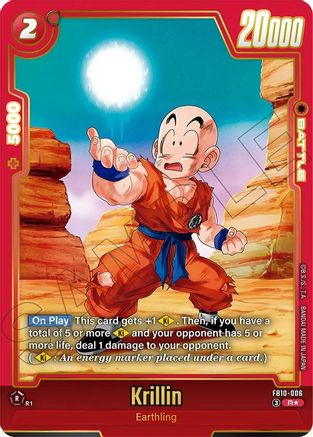 Image of Krillin - FB10-006 (Alternate Art) (FB10-006) - Cross Force Holofoil