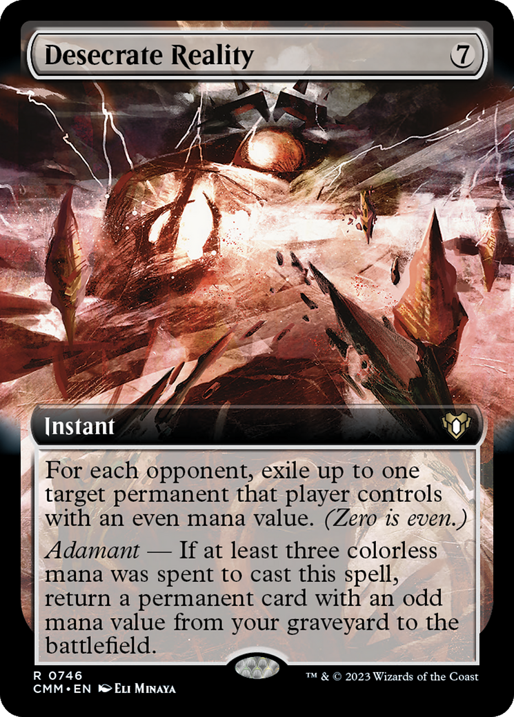 Image of Desecrate Reality (Extended Art) (CMM-746) - Commander Masters: (Extended Art) Foil