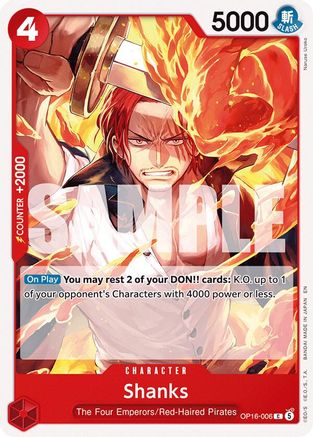 Image of Shanks (OP16-006) - The Time of Battle