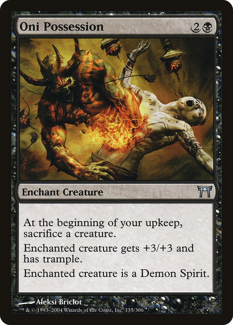Image of Oni Possession (CHK-135) - Champions of Kamigawa Foil