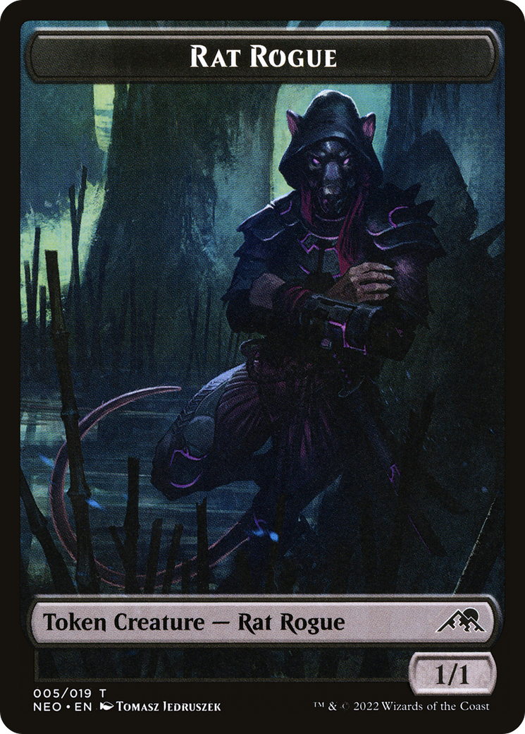 Image of Rat Rogue Token (NEO-005) - Kamigawa: Neon Dynasty Tokens
