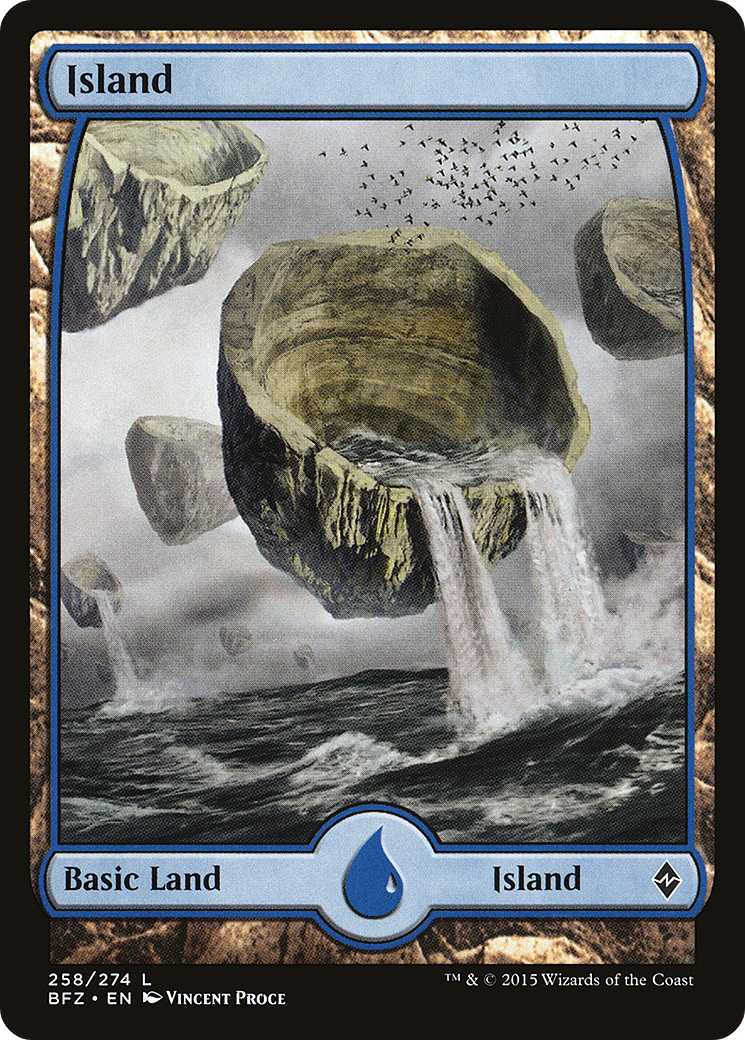 Image of Island (258) - Full Art (BFZ-258) - Battle for Zendikar Foil