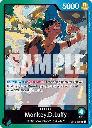 Image of Monkey.D.Luffy (022) (OP16-022) - The Time of Battle