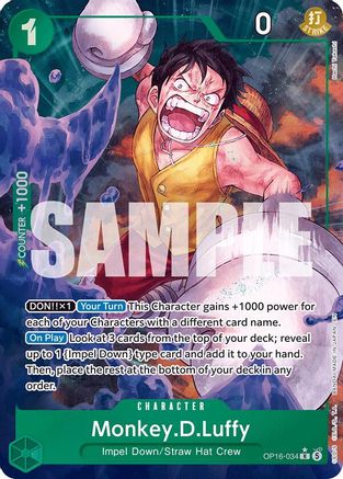 Image of Monkey.D.Luffy (034) (Alternate Art) (OP16-034) - The Time of Battle Foil