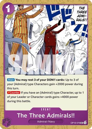 Image of The Three Admirals!! (OP16-076) - The Time of Battle