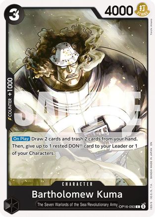 Image of Bartholomew Kuma (093) (OP16-093) - The Time of Battle