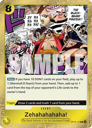 Image of Zehahahahaha! (OP16-116) - The Time of Battle Foil