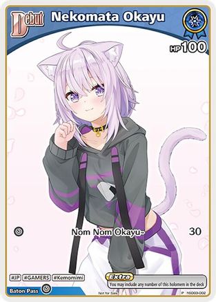 Image of Nekomata Okayu (P) (hSD03-002) (hSD03-002) - hololive OFFICIAL CARD GAME Promos Foil
