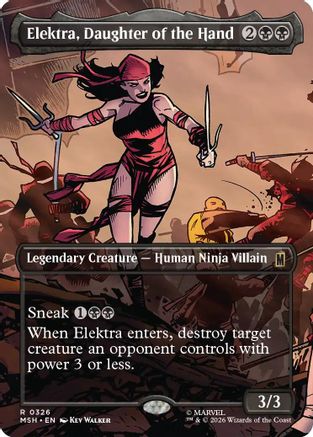 Image of Elektra, Daughter of the Hand (Borderless) (MSH-326) - Marvel Super Heroes