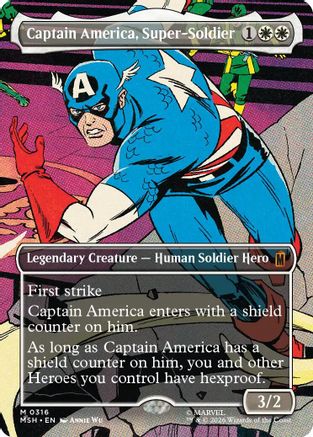 Image of Captain America, Super-Soldier (Borderless) (0316) (MSH-316) - Marvel Super Heroes