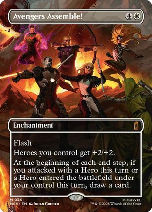 Image of Avengers Assemble! (Borderless) (0341) (MSH-341) - Marvel Super Heroes Foil