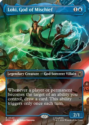Image of Loki, God of Mischief (Borderless) (MSH-343) - Marvel Super Heroes Foil