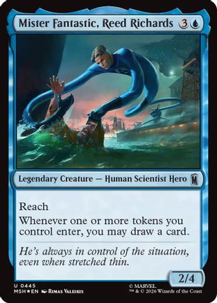 Image of Mister Fantastic, Reed Richards (Surge Foil) (MSH-445) - Marvel Super Heroes Foil