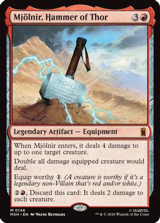 Image of Mjolnir, Hammer of Thor (MSH-146) - Marvel Super Heroes