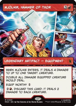 Image of Mjolnir, Hammer of Thor (Borderless) (0303) (MSH-303) - Marvel Super Heroes