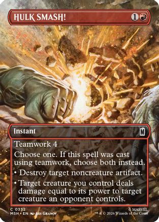 Image of HULK SMASH! (Borderless) (MSH-332) - Marvel Super Heroes Foil