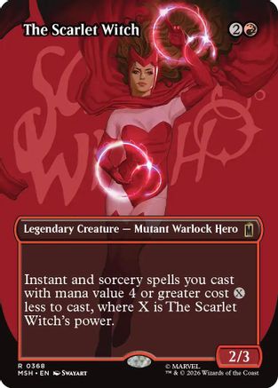 Image of The Scarlet Witch (Borderless) (MSH-368) - Marvel Super Heroes Foil