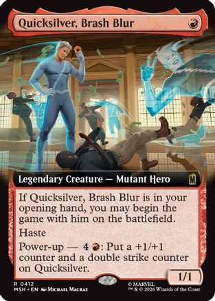 Image of Quicksilver, Brash Blur (Extended Art) (MSH-412) - Marvel Super Heroes Foil