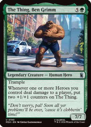 Image of The Thing, Ben Grimm (MSH-190) - Marvel Super Heroes Foil