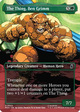 Image of The Thing, Ben Grimm (Borderless) (MSH-322) - Marvel Super Heroes