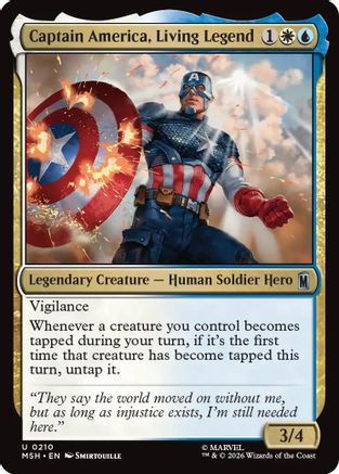 Image of Captain America, Living Legend (MSH-210) - Marvel Super Heroes
