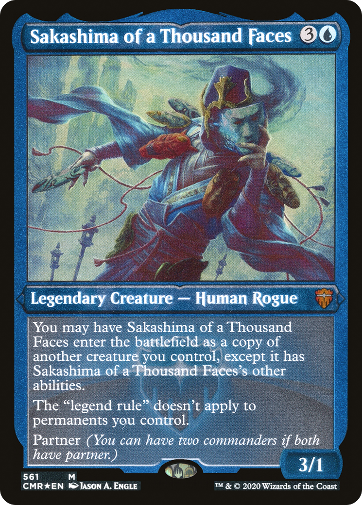 Image of Sakashima of a Thousand Faces (Foil Etched) (CMR-561) - Commander Legends Foil