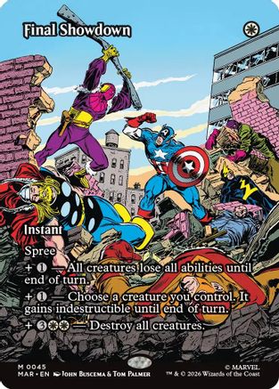 Image of Final Showdown (Borderless) (MAR-045) - Marvel Universe Eternal-Legal Foil