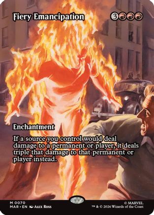 Image of Fiery Emancipation (Borderless) (MAR-070) - Marvel Universe Eternal-Legal