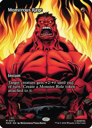 Image of Monstrous Rage (Borderless) (MAR-072) - Marvel Universe Eternal-Legal