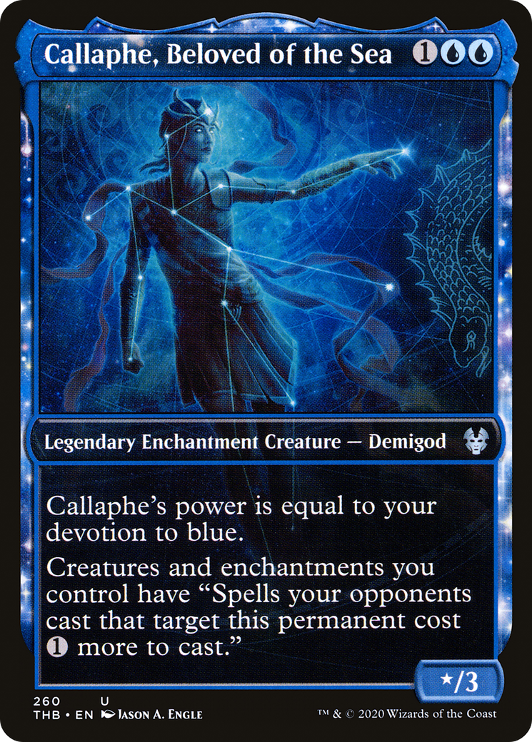 Image of Callaphe, Beloved of the Sea (Showcase) (THB-260) - Theros Beyond Death: (enchantment, Showcase) Foil