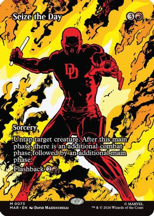 Image of Seize the Day (Borderless) (MAR-073) - Marvel Universe Eternal-Legal Foil