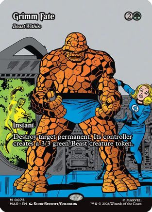 Image of Grimm Fate - Beast Within (Borderless) (MAR-075) - Marvel Universe Eternal-Legal